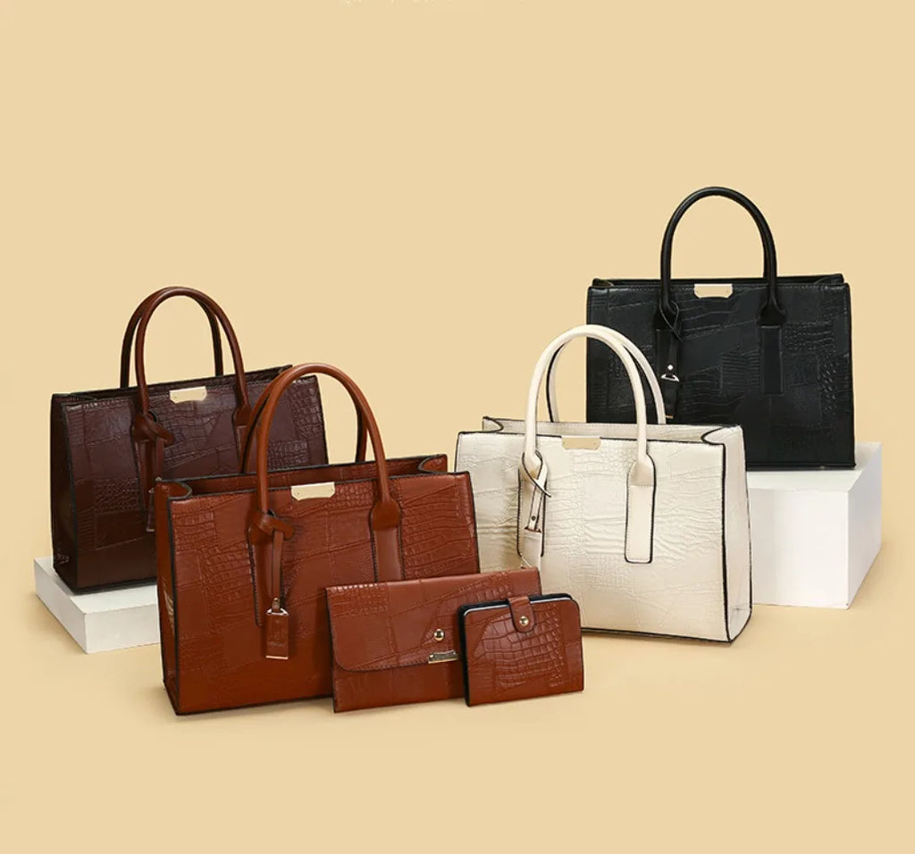 Large Capacity Shopping Bag for Daily Commuting Hand Bags Luxury Shoulder Bags Splicing Pu Leather Handbags Caual Tote New Sac