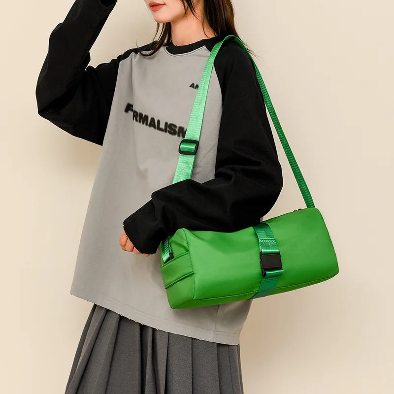 New Fashion Gym Bags Women Sports Fitness Bag Women's High Capacity Simple Solid Color Outdoor Sport Leisure Shoulder Toast Bag