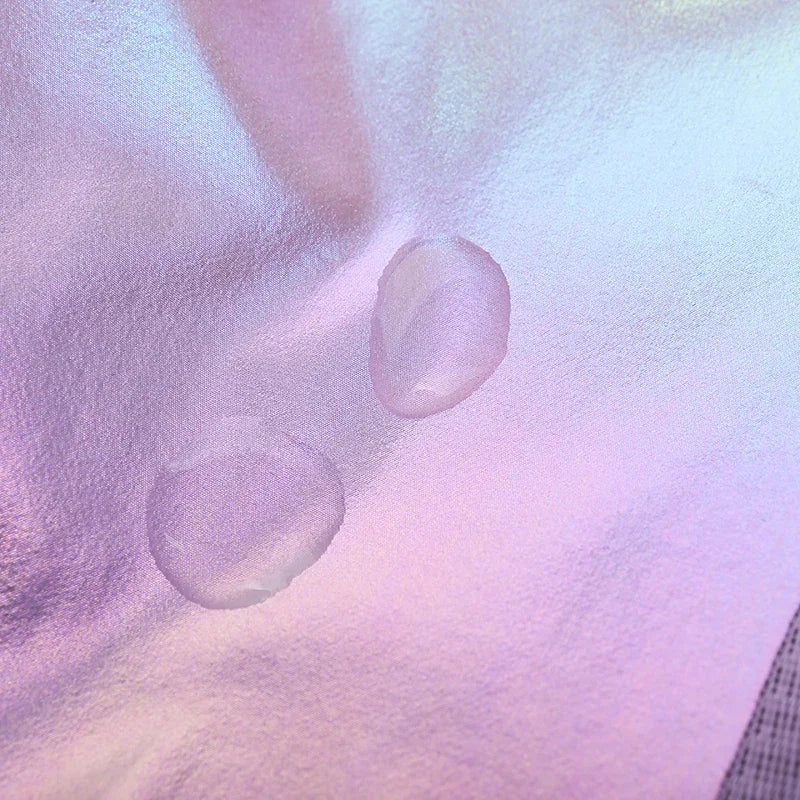 Holographic Glamour Duffel Bag - Spacious,Stylish Shoulder Tote with Shoe Compartment for Effortless Weekend Escapes -