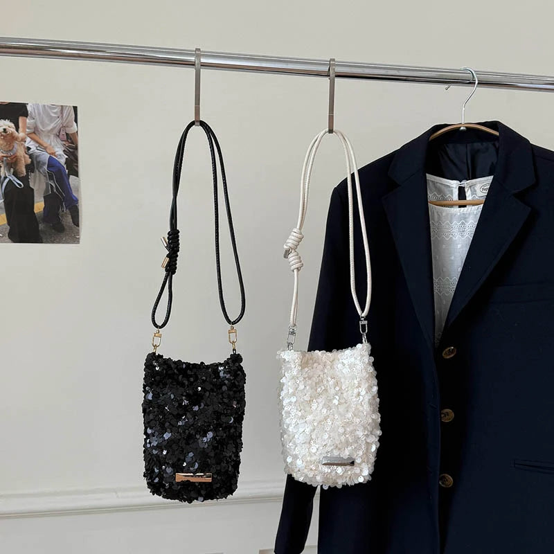 2025 New Large Sequined Bags for Women Are in Trend This Year – Large-Capacity Tote Bags with a Stylish Texture, Suitable as Sho