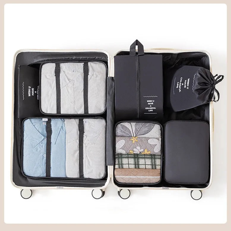 Waterproof Travel Organiser Set of 7 Luggage Bra Organiser Bag Drawstring Bag