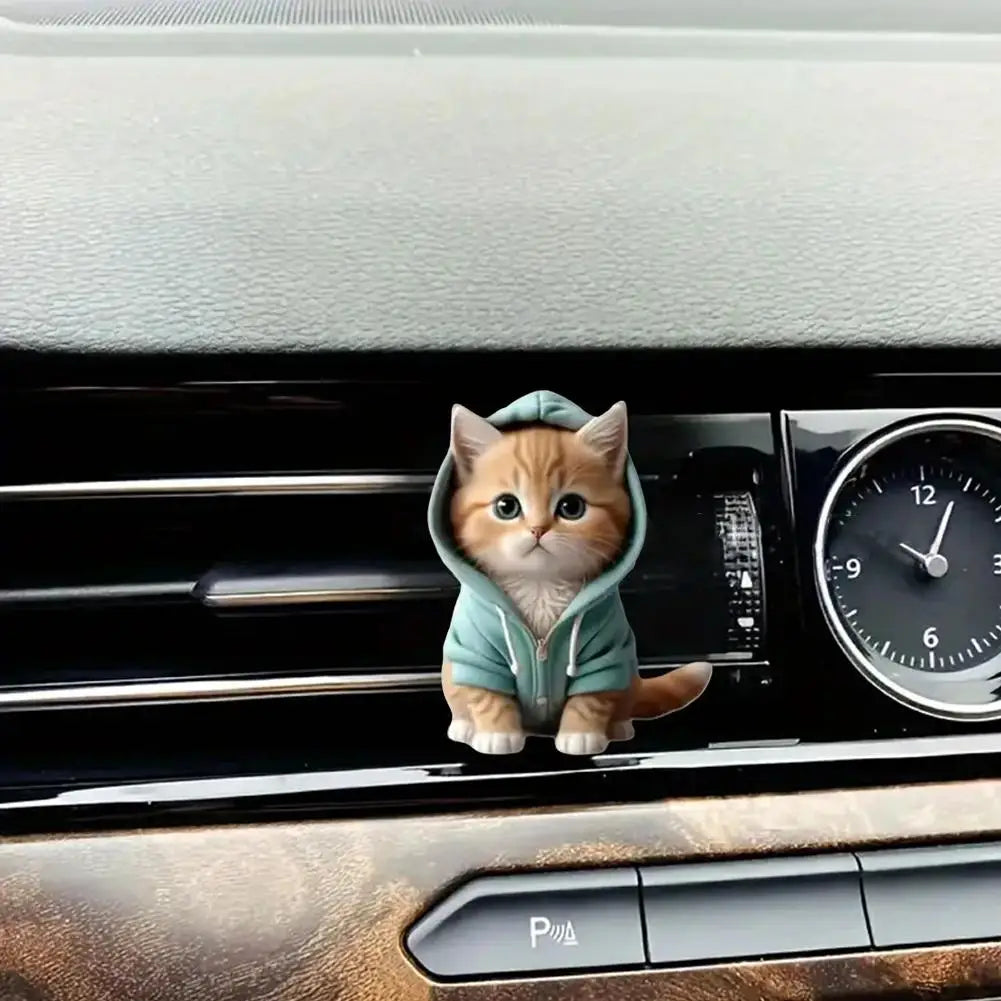 Car Outlet Vent Perfume Clips 2D Cat  Air Freshener Diffuser Conditioning Aromatherapy Perfume Clip Car Interior Decoration