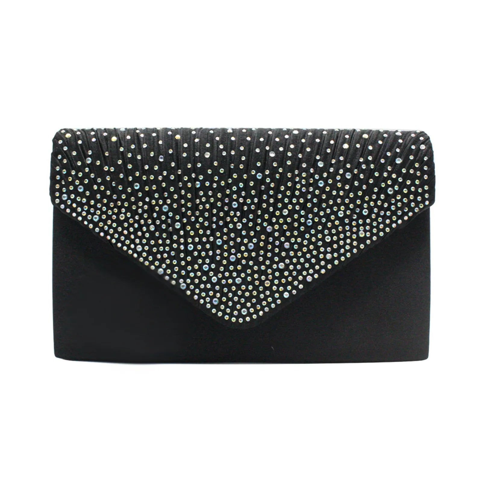 Women's  Luxury Silk Evening Clutch Bag - Elegant Women’s Prom/Wedding Handbag with Detachable Chain Strap & Secure Closure