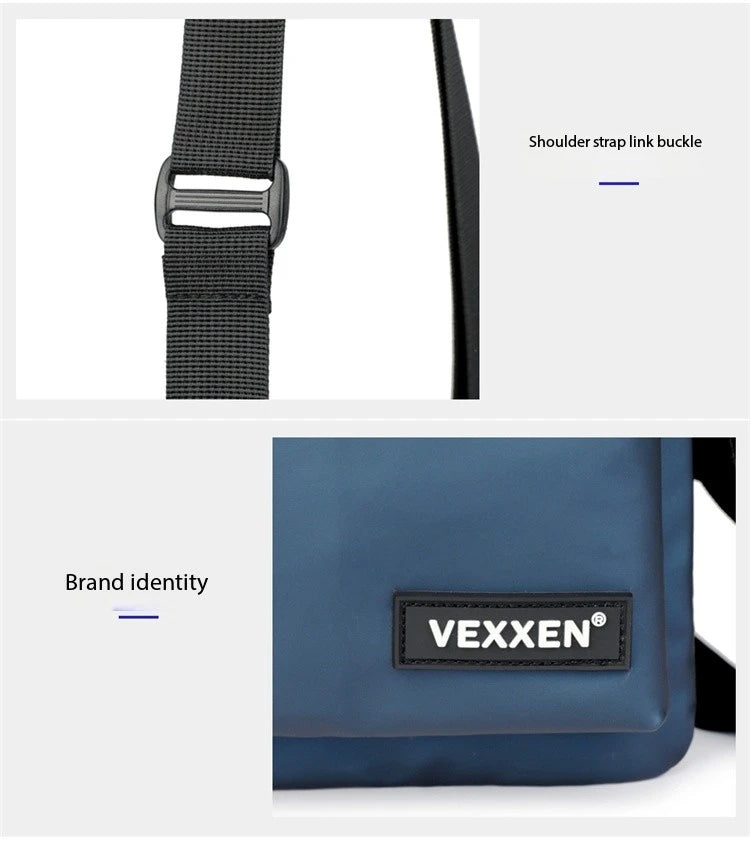 Messenger Sling Bags For Men Casual PU Leather Zipper Crossbody Pouch Simple Mini Crossbody Phone Bag Male Side Shoulder Bag