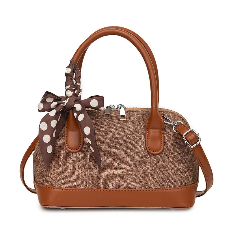 2024 New! Retro Stylish Ruffled Shell Bag - High - End Printed, Ideal for Women's Casual Outings & Versatile Use Free Shipping