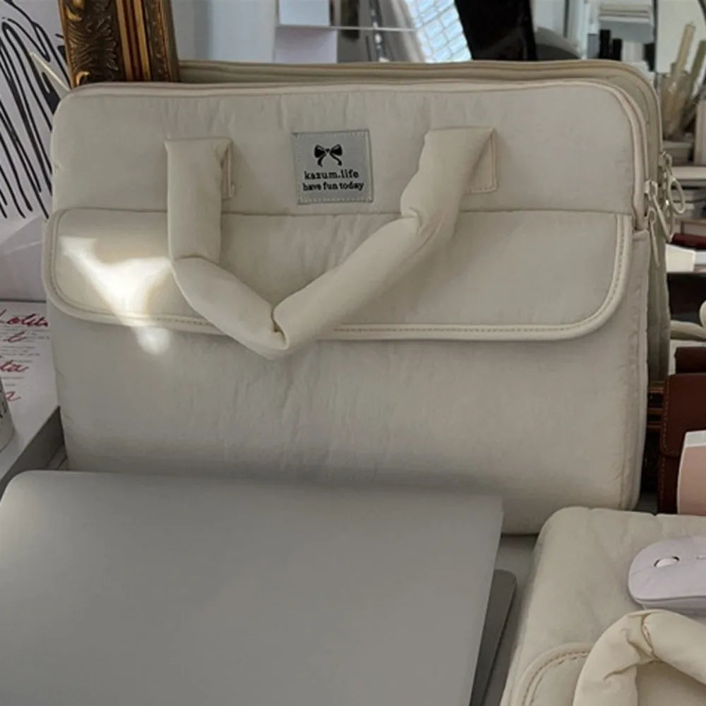 Computer Cover 15.6inch Portable Laptop Bags with Handle Lightweight Laptop Case Cute Cartoon Notebook Sleeve Office Use