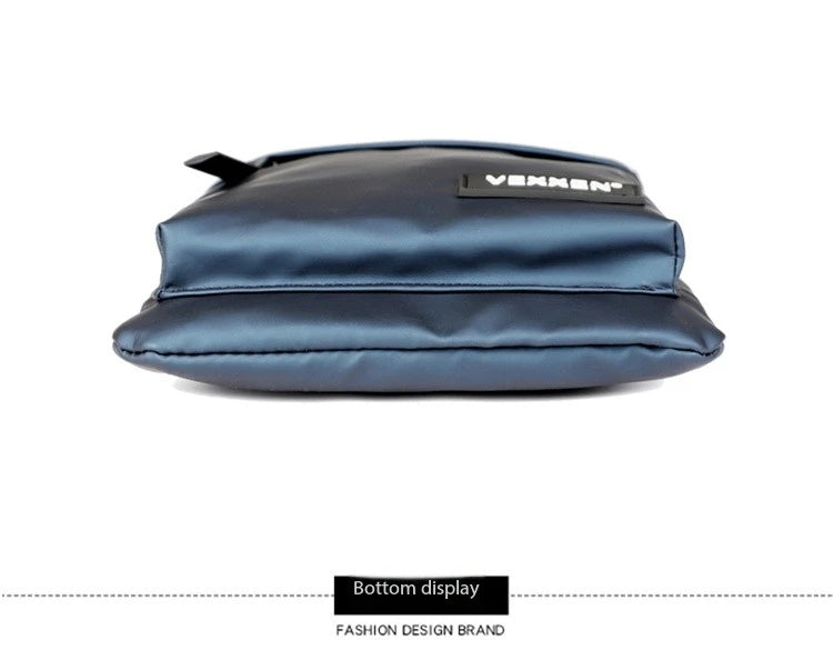 Messenger Sling Bags For Men Casual PU Leather Zipper Crossbody Pouch Simple Mini Crossbody Phone Bag Male Side Shoulder Bag