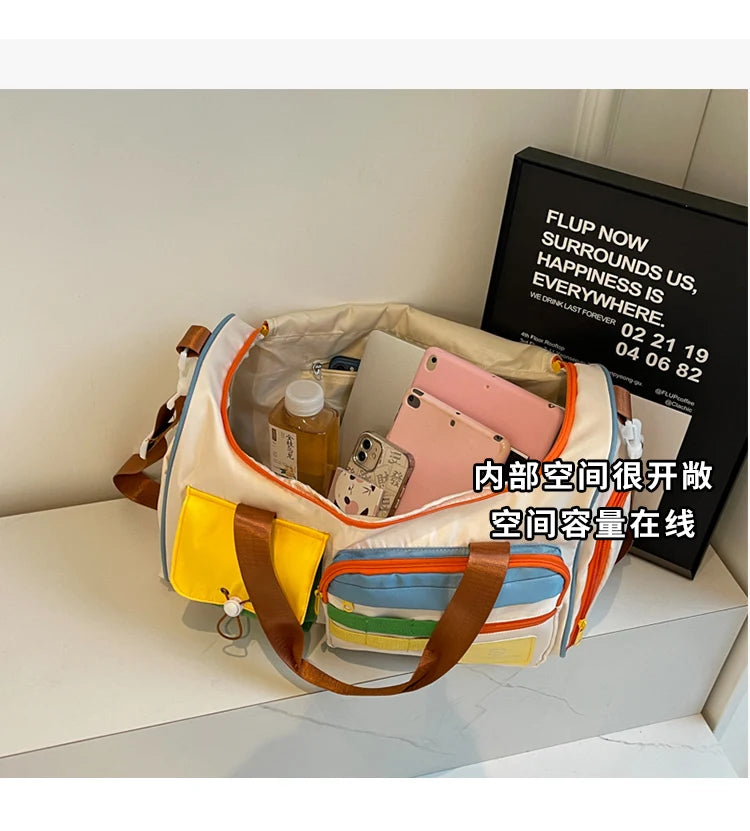 Travel Bag, Duffel Bag Cosmetics Bag, Professional Fitness Bag, Yoga Swimming Training Backpack, Satchel Shoulder Crossbody Tote Bag, Suitable for Men and Women