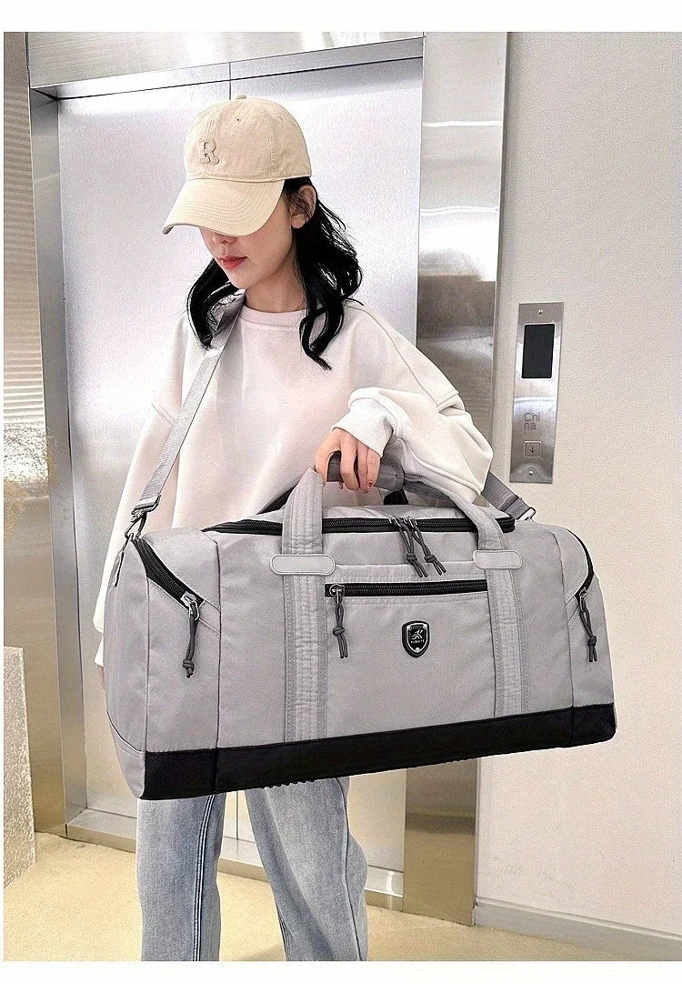 Large Capacity Travel Bag Weekender Overnight Duffle Bags with Compartment Sports Fitness Bags for Camping Outdoor Activities