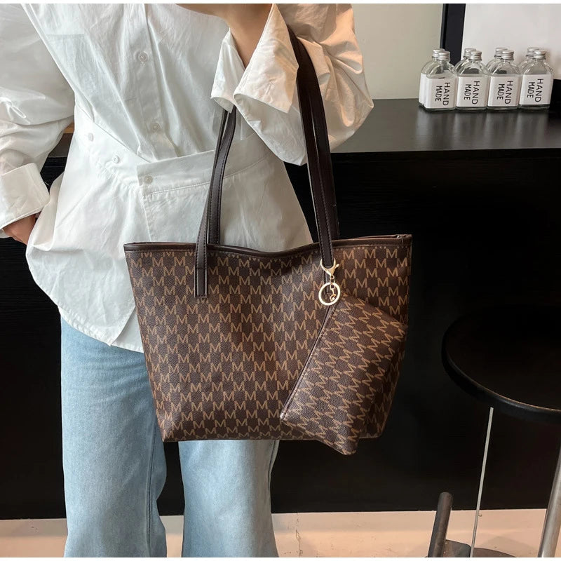 Luxury Women's Handbag Retro Casual Large Capacity Tote Bag Fashion Commuter Shoulder Bag High Quality Women Bag With Coin Purse