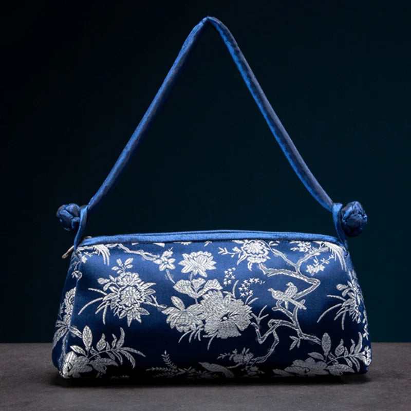 Luxury Silk Embroidered Women Bag 2025 New Fashion Matching Bride Women Handbag Evening Bag Shoulder Bag