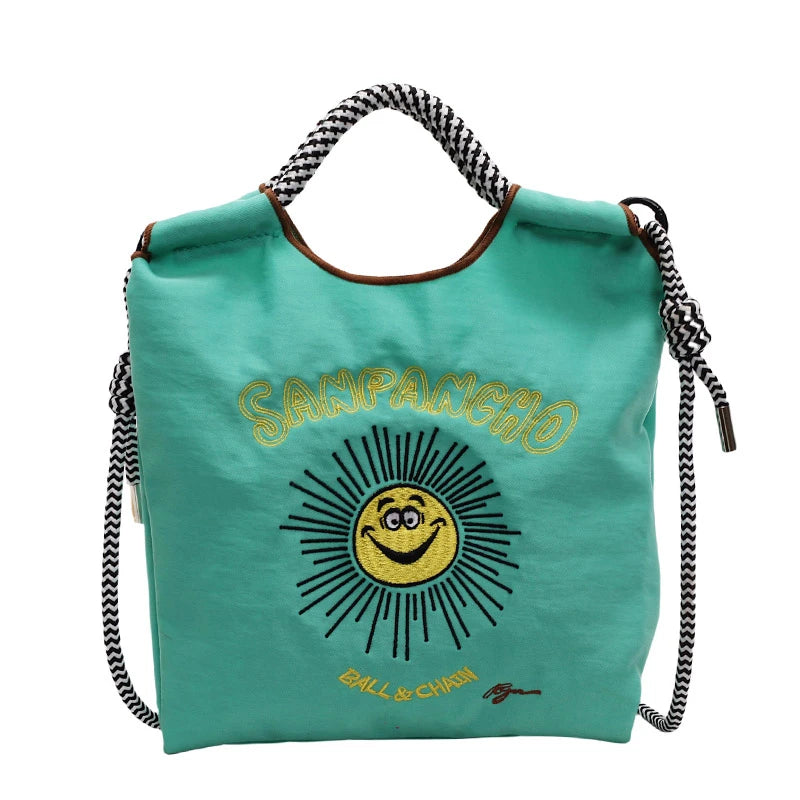 Armpit bag; eco-friendly shopping bag; exquisite embroidery; waterproof nylon shopping bag; handbag for ladies; single shoulder