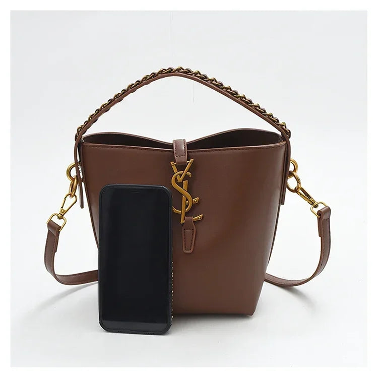 2025 Summer New! Light - Luxury Women's Bucket Bag - High - End Niche Design, Stylish Shoulder Messenger for All Occasions