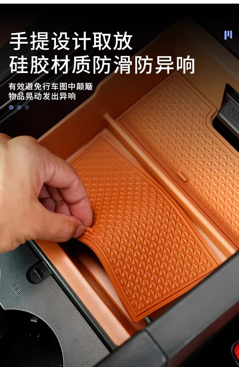 Hidden Storage Box For Great Wall GWM Haval H9 II 2024 2025 2nd Gen Car Center Console Armrest Box Layered Organized Container