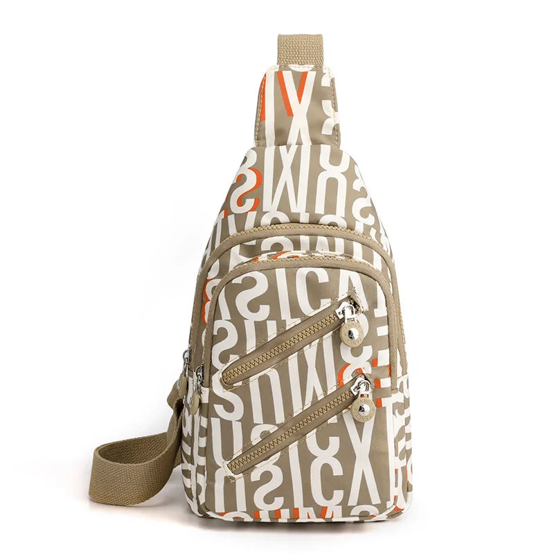 Sling Chest Bag for Women Nylon Fashionable Fanny Pack Shoulder Bags for Women Chest Waist Pack for Travel Crossbody Bags 2024