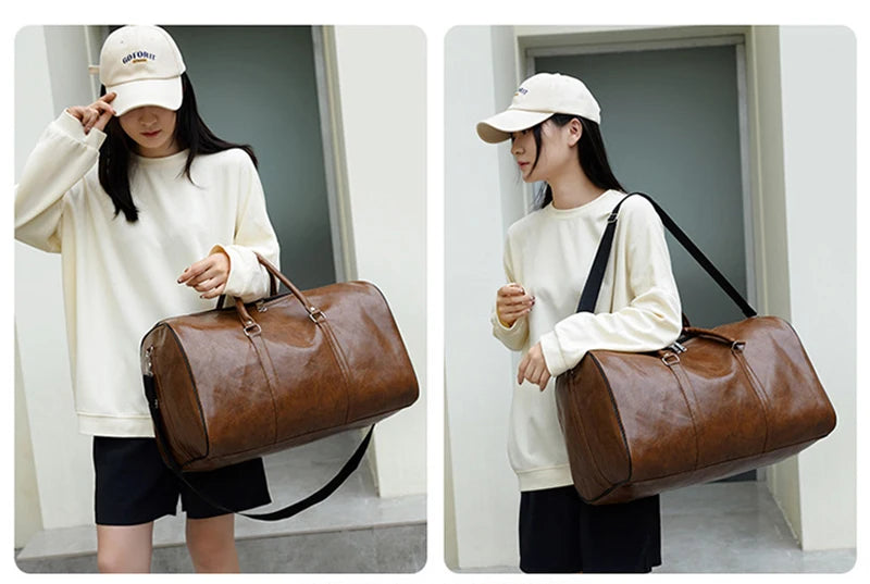 Gym Fitness Bags for Man Leather Travel Duffle Luggage Waterproof Shoulder Swimming Outdoors Boston Sports Female Bags Handbag