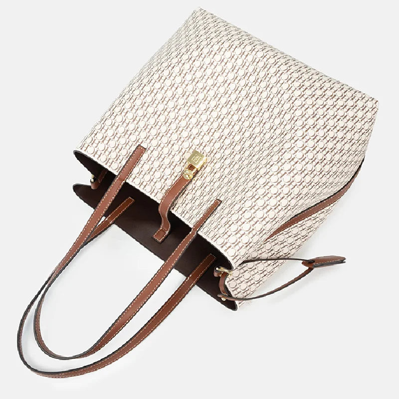 CHCH Women's Tote Bag Summer New Large Leisure Personalized Bag Retro Capacity Mother and Child Wallet