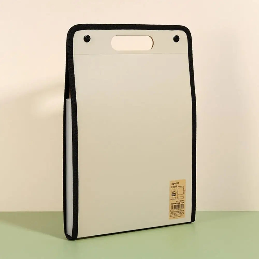 Briefcases A4 Vertical Folder PP Material Portable 13 Pocket File Folders Durable Organ Bag A4 File Storage Bag Office