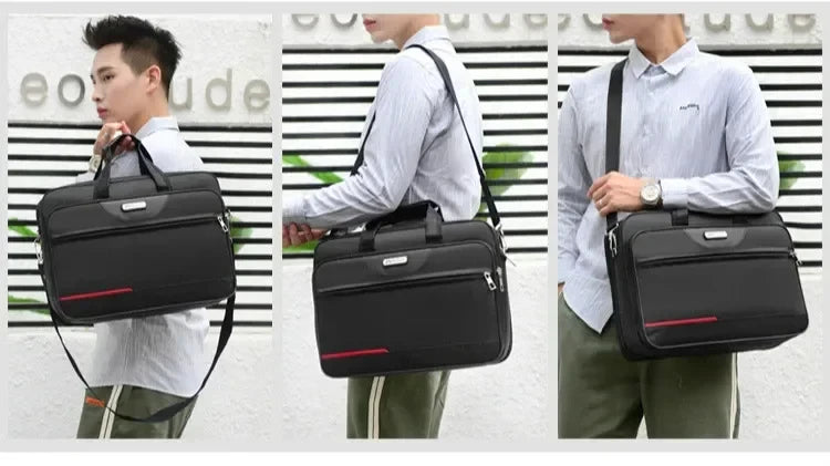 High-capacity Briefcase Business Document Information Storage Bags Weekend Travel Laptop Protection Organize Handbag Accessories