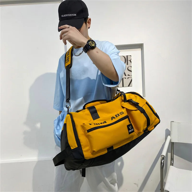 Big Sports Gym Bag Travel Duffel Bag with Wet Pocket & Shoes Compartment Outdoor Basketball Backpack Weekend Tote for Men Women