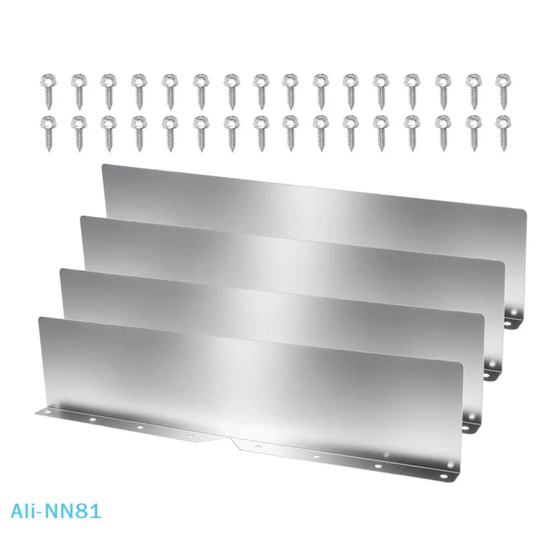 【N】4Pcs Rainwater Valley Gutter Splash Guard Rain Drip Gutter Guard,Rain Drip Gutter Guard For House Shingle Roofs Corner