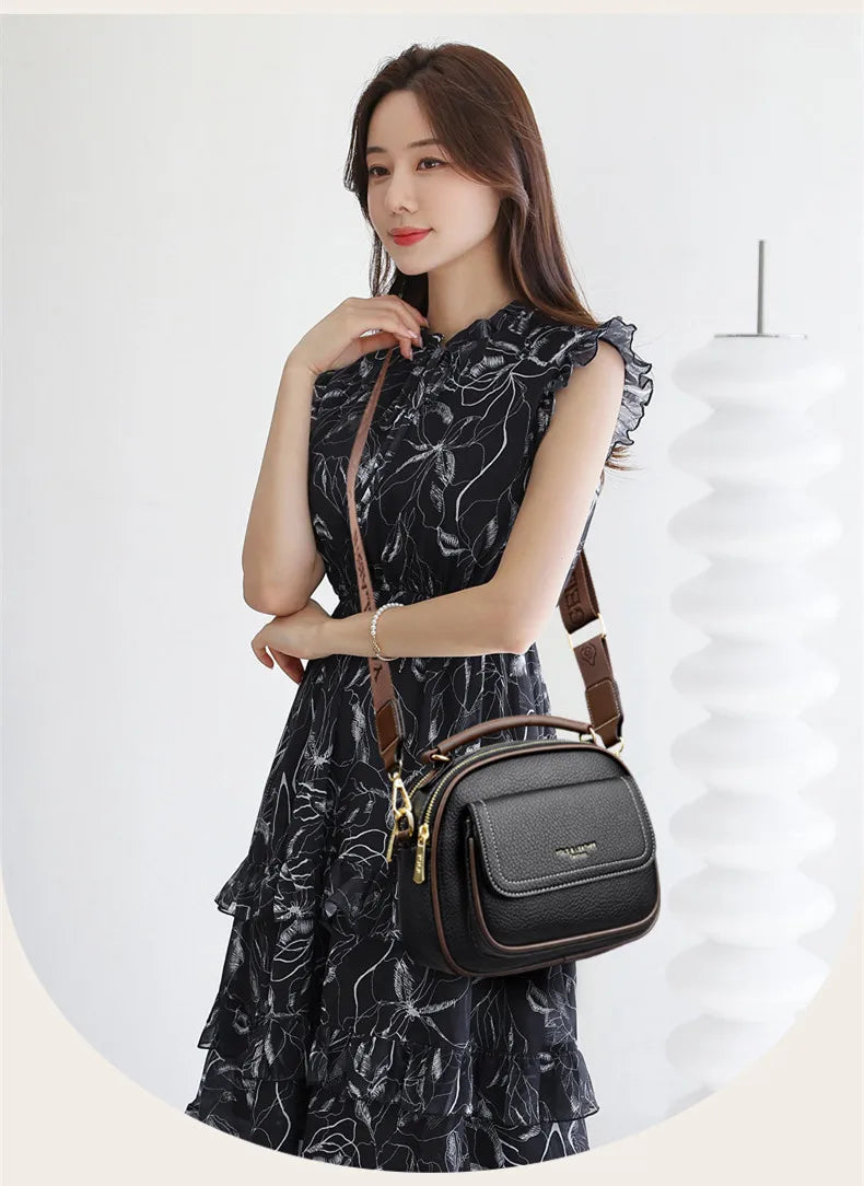 Underarm Bags New Women's Fashion Handbags Retro Solid Color PU Leather Shoulder Casual Women High-ranking Messenger Bags wallet