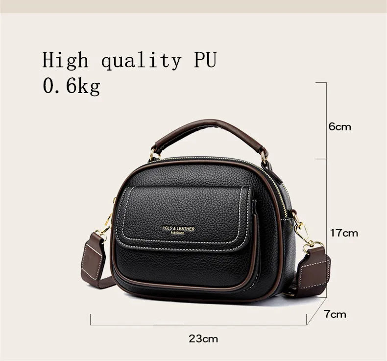 Underarm Bags New Women's Fashion Handbags Retro Solid Color PU Leather Shoulder Casual Women High-ranking Messenger Bags wallet