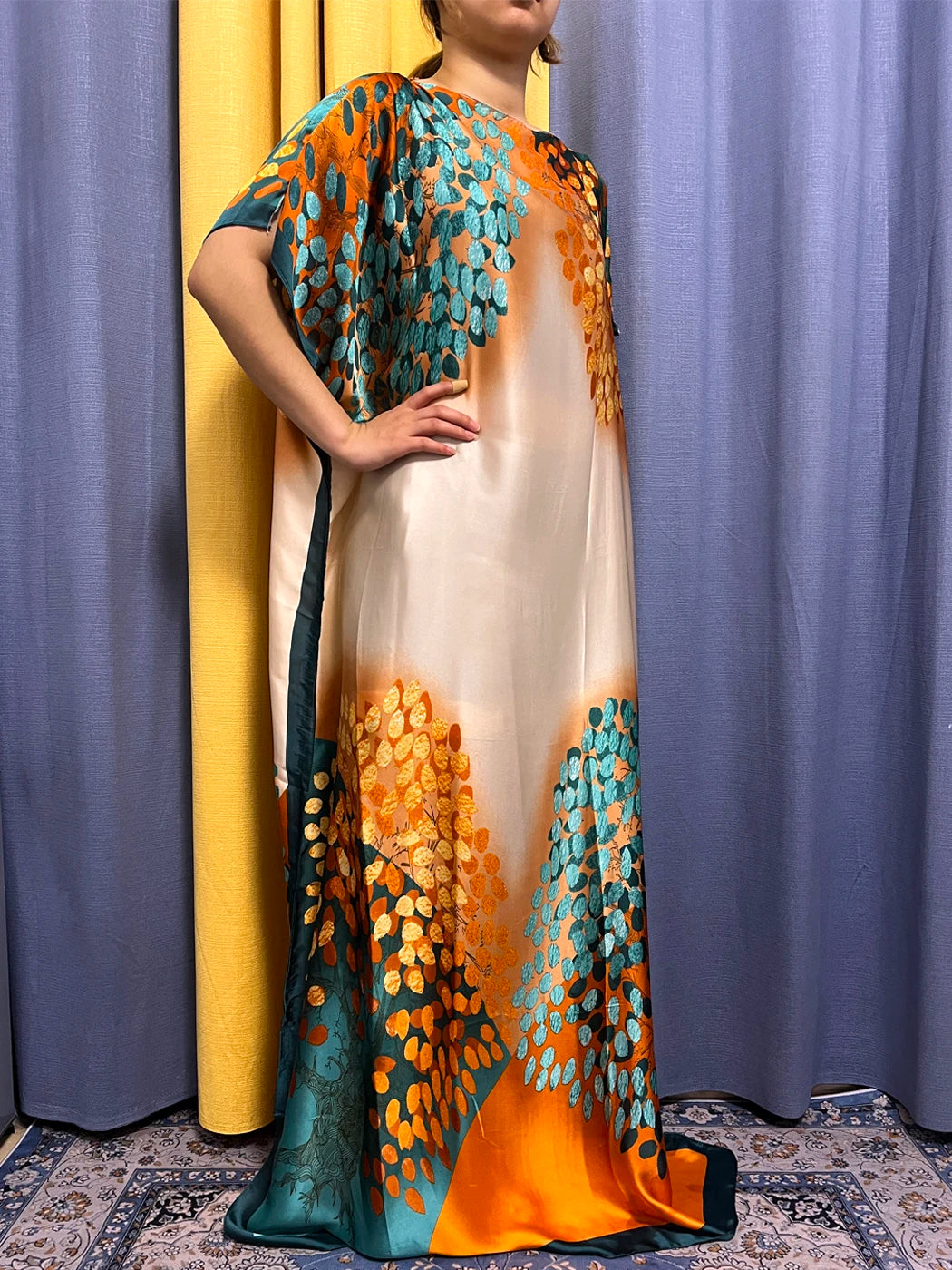 Muslim Silk Abayas For Women 2023 Fashion Print Islam Turkey Loose Elegant Femme Robe African Summer Ice Clothes With Headscarf