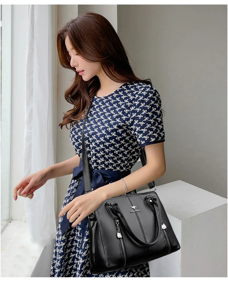 Luxury Handbags Woman Bags Designer Big Shoulder Bags for Women's 2024 Trendy Large Capacity Ladies Leather Hand Casual Tote Bag