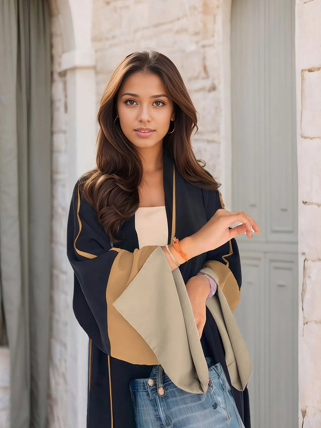 Islamic Black Abaya for Women Ideal for Ramadan Daily Wear in Middle East Countries like Oman Bahrain for Muslim Modest Fashion