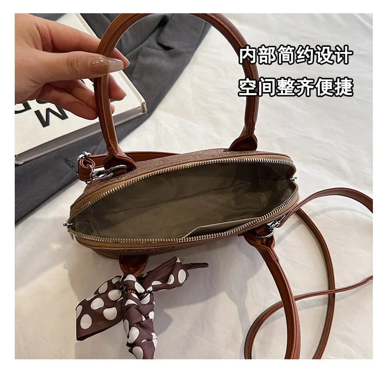 2024 New! Retro Stylish Ruffled Shell Bag - High - End Printed, Ideal for Women's Casual Outings & Versatile Use Free Shipping