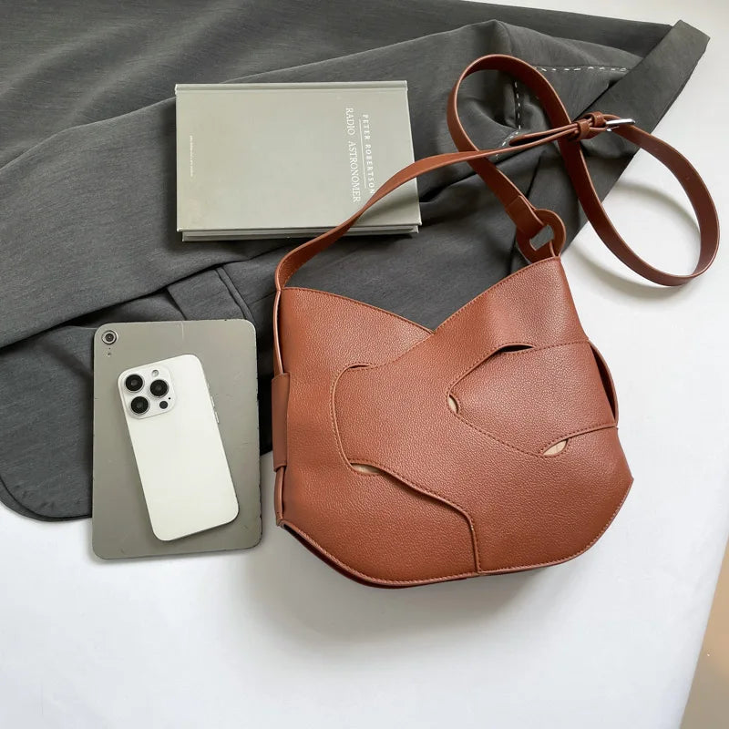 Luxury Designer Bag Fashion Women's PU Leather Shoulder Bag Minimalism Solid color Crossbody Bags for Women Ladies Handbag