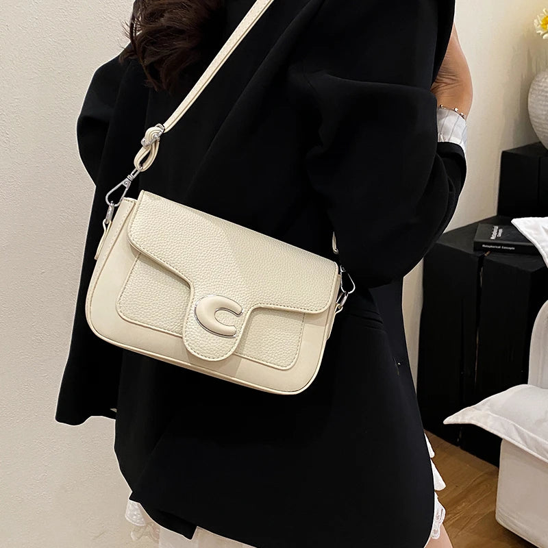 Chic Parisian-Style Tote Bag Luxury Leather Crossbody Bag For Women Elegant Vintage Design Shoulder Bag