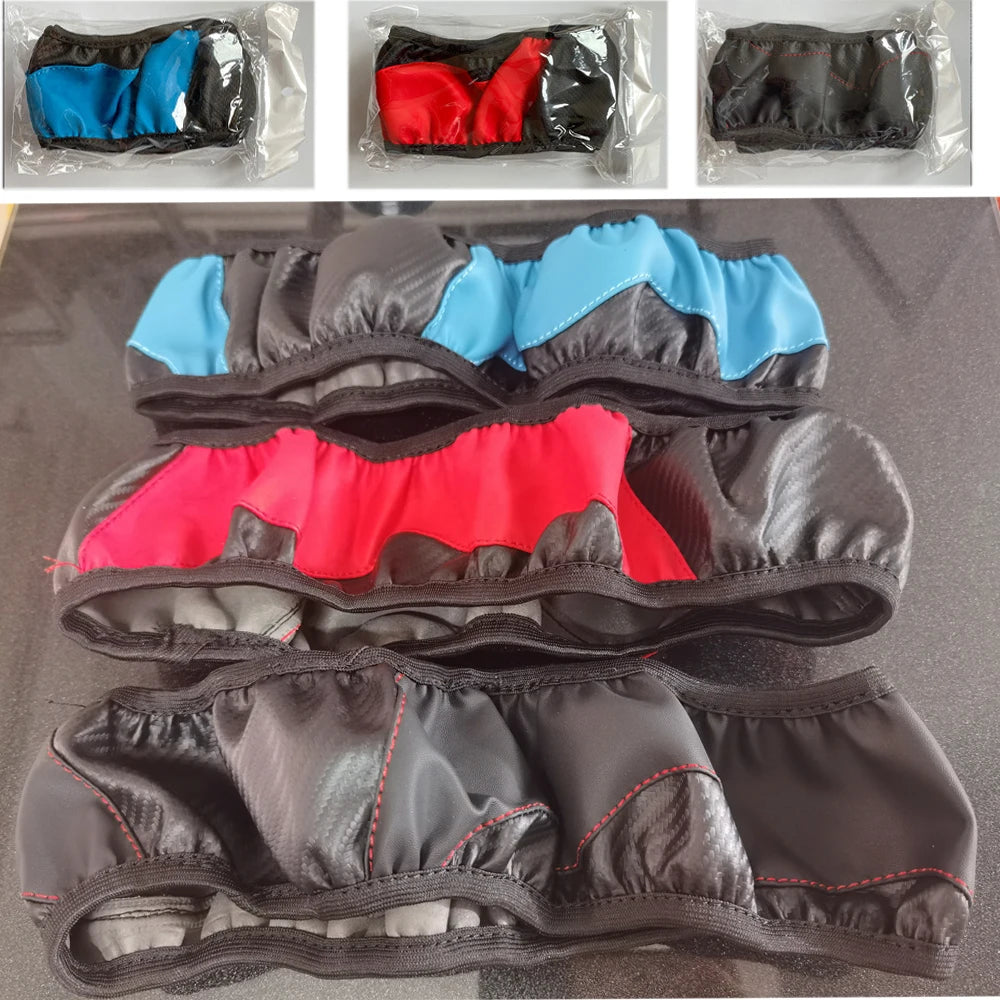 Car Steering Wheel Cover Breathable Anti Slip PU Leather Steering Covers Suitable 37-38.5cm Auto Decoration Carbon Fiber