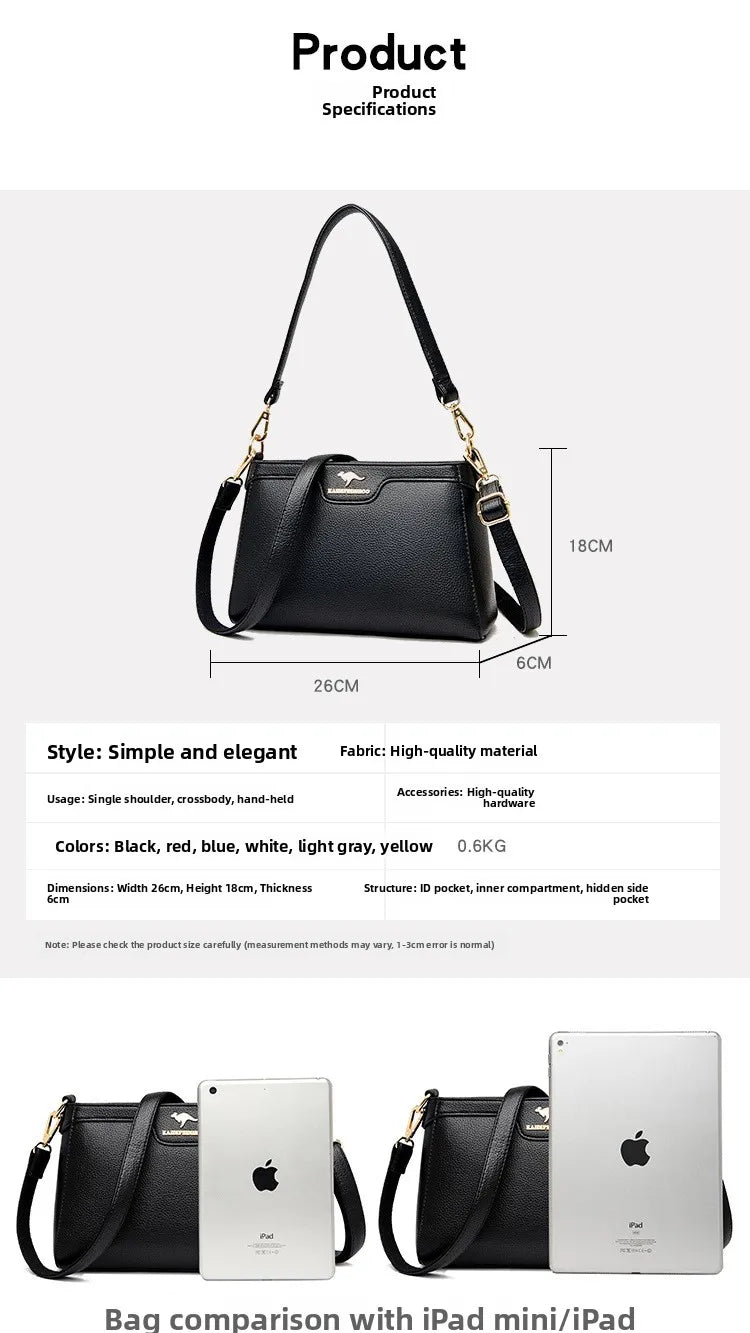 Fashionable Urban Women's Crossbody Bag Single Shoulder Bag Small Square Bag Stylish Mom Bag PU Material Medium Size Zipper O...