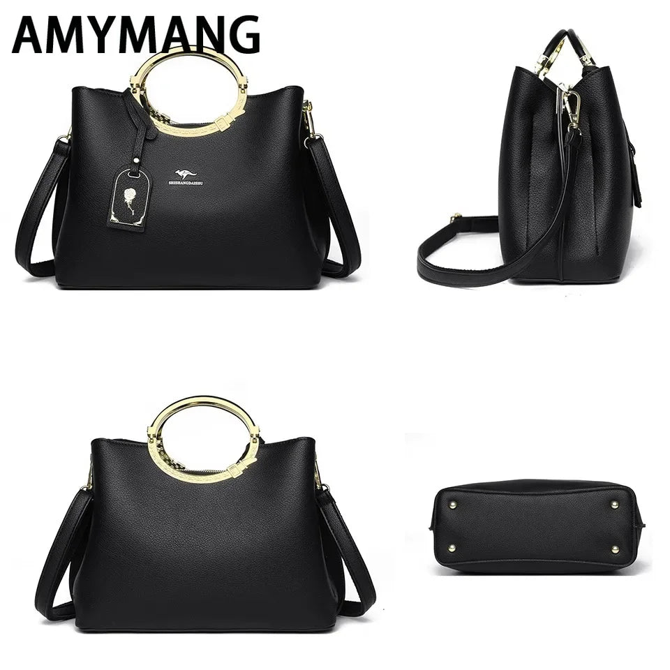 3 Layer Large Capacity Tote Bag Luxury Handbags Women Bags Designer Shoulder Bag High Quality Soft Leather Purses and Handbags