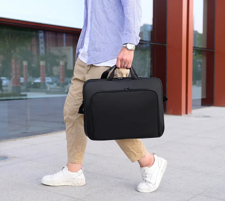Business Laptop Bag 15.6 Inch 17 Inch Portable Nylon Computer Handbags Laptop Shoulder Simple Style Handbag Zipper Shoulderbag