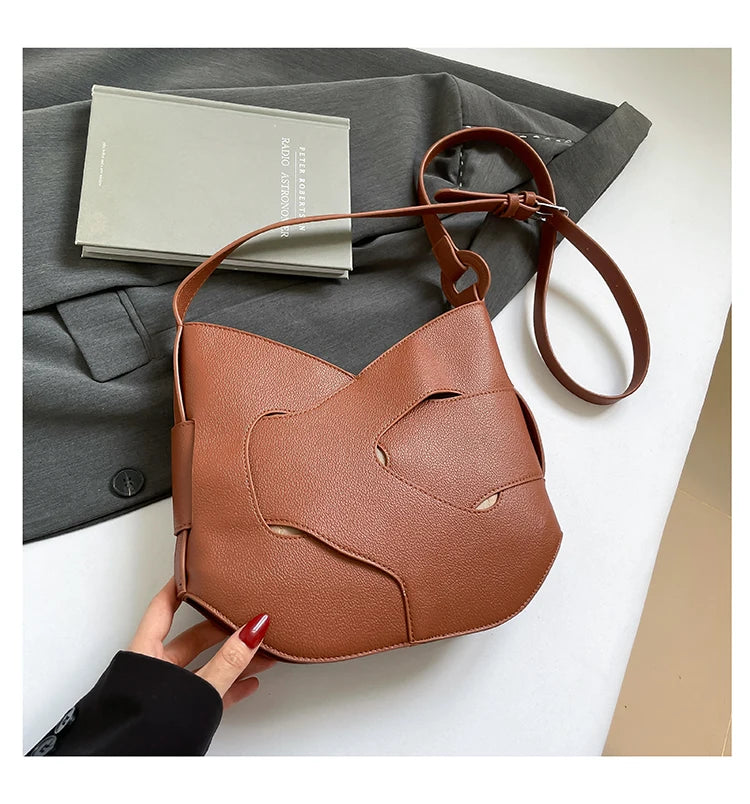Luxury Designer Bag Fashion Women's PU Leather Shoulder Bag Minimalism Solid color Crossbody Bags for Women Ladies Handbag