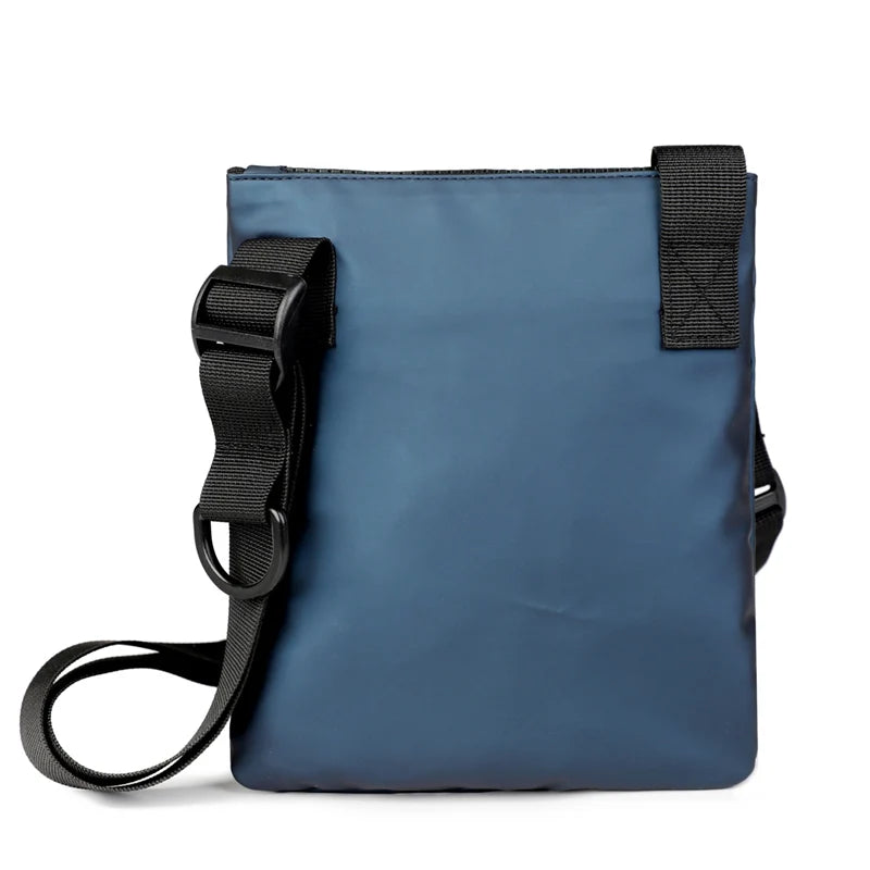 Messenger Sling Bags For Men Casual PU Leather Zipper Crossbody Pouch Simple Mini Crossbody Phone Bag Male Side Shoulder Bag