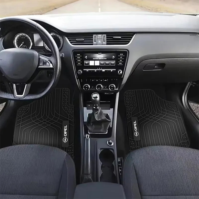 Car Floor Mat Full Set Non-Slip Auto Carpet Waterproof All-Weather For Opel Astra Insignia Corsa Zafira Meriva Mokka Vivaro H J