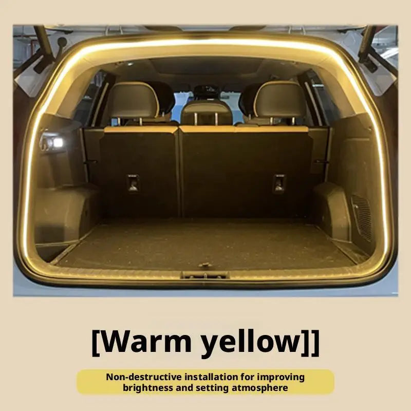 Car Trunk LED Light Strip - High-brightness, Auto-sensor & No Wiring, Ambient Decorative Light for Interior Modification