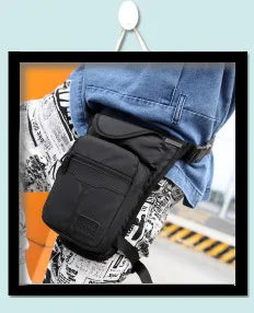 Men's Canvas Drop Leg Bag Motorcycle Multi-purpose Messenger Shoulder Bag High Quality Belt Hip Bum Waist Fanny Pack for Camping
