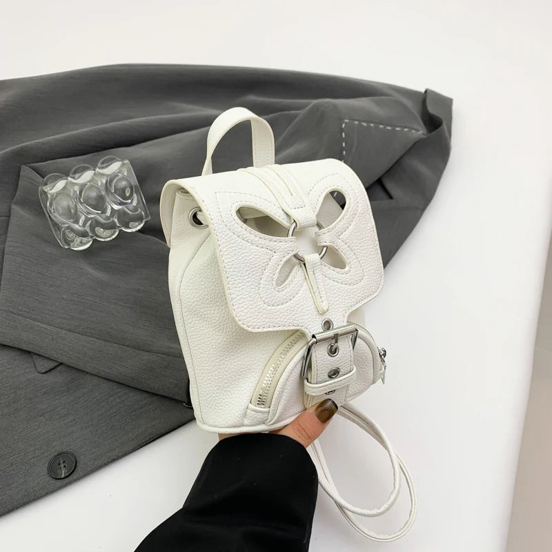 Korean Fashion Backbag Casual Travel Bag Classic Flower Backpack 2024 Pu Leather Women Bags Foreign Trade Bag Women'S Backpack