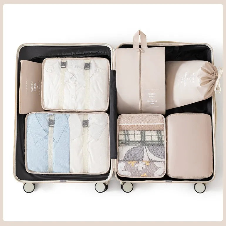 Waterproof Travel Organiser Set of 7 Luggage Bra Organiser Bag Drawstring Bag