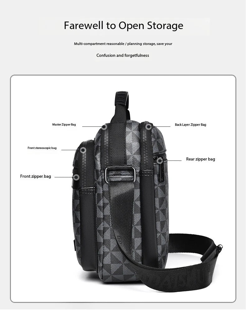 Luxury Brand Business Backpack New Men Bag High Quality Crossbody Bag Man's Handbag Shoulder Bag Multi-Functional Men Travel Bag