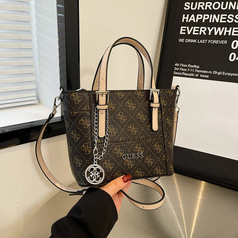 Chic Leather Crossbody Bag For Women Luxury Brand Shoulder Handbag Ladies Purse With Engraved Buckle