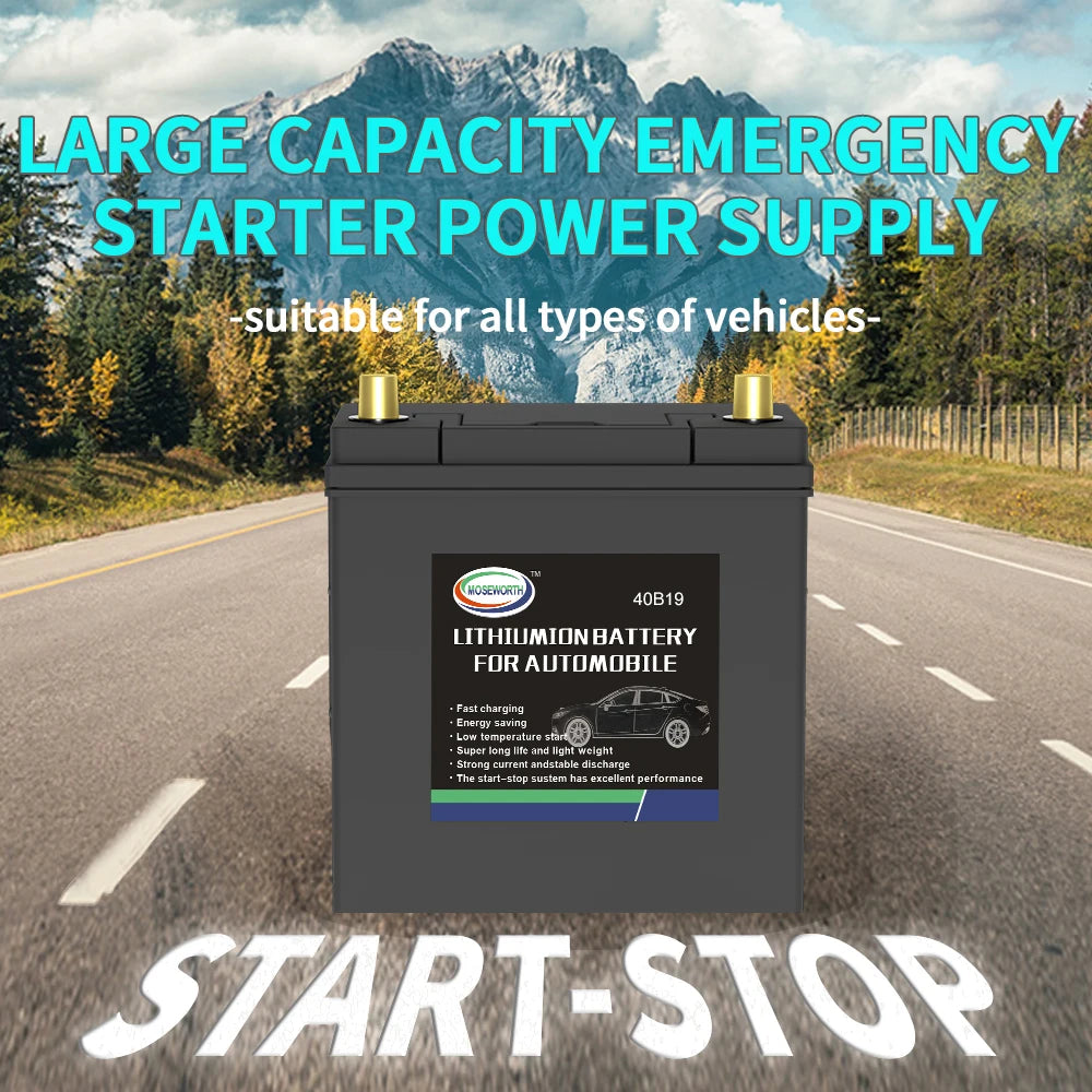 40B19 Car Battery 12.8V 20Ah CCA680 Car Starting Lifepo4 Battery Lithium Iron Phosphate Maintenance Free For Starting Automobile