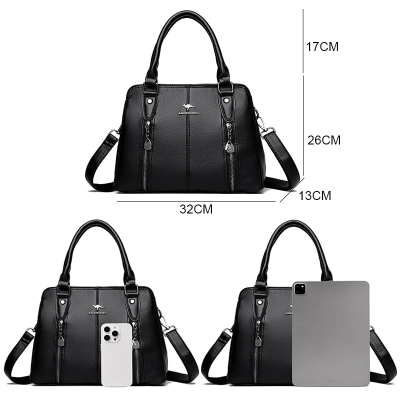 Luxury Handbags Woman Bags Designer Big Shoulder Bags for Women's 2024 Trendy Large Capacity Ladies Leather Hand Casual Tote Bag