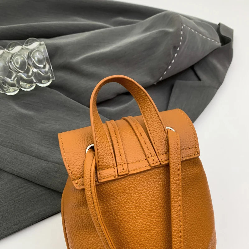 Korean Fashion Backbag Casual Travel Bag Classic Flower Backpack 2024 Pu Leather Women Bags Foreign Trade Bag Women'S Backpack