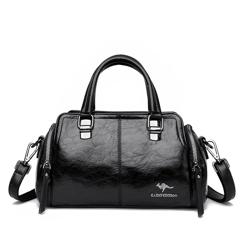 Luxury Designer Handbag Brand Shoulder Bag 3 Layers Large Capacity Casual Tote Bag High Quality Soft Leather Bags Female Handbag